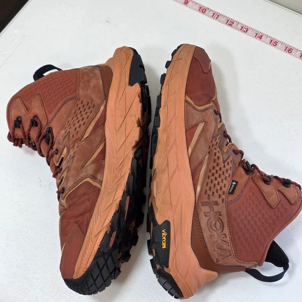 Hoka Anacapa Mid GTX Waterproof Hiking Boots Mens 13 Vibram Terra Cotta Gorpcore